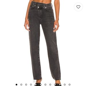 NEW AGOLDE Criss Cross Straight Jeans in Shambles